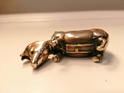 Small Victorian VESTA Match Safe chatelaine Pocket Watch Key chain Fob #
