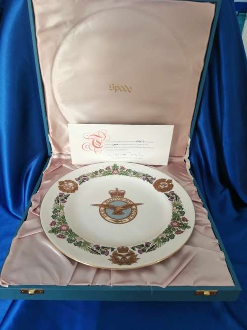 SPODE Royal Air Force 50th Anniversary Commemorative Plate - Number 3893 of 5000 #