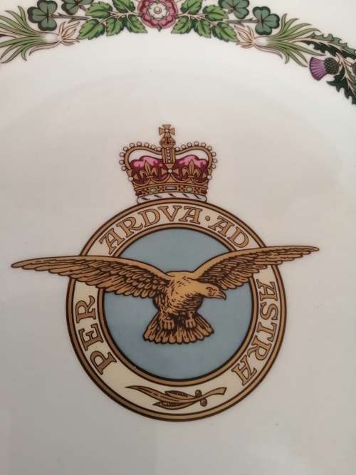 SPODE Royal Air Force 50th Anniversary Commemorative Plate - Number 3893 of 5000 #