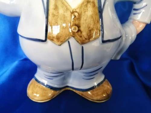 Vintage, Ceramic French Waiter, Figural Teapot ,T-Pot ,Tea Pot #