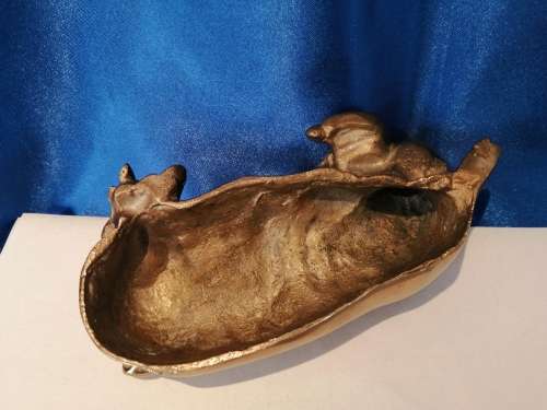 Vintage Large Brass Pig Ornament PIG Farming, Butcher, Charcuterie Interest  #