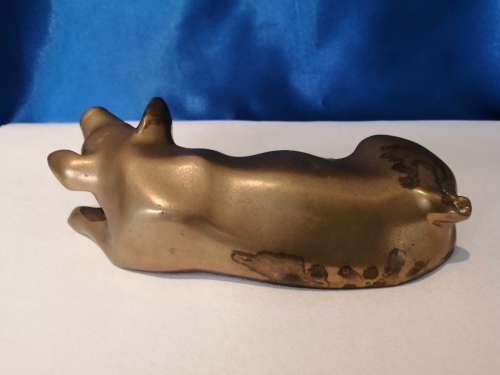 Vintage Large Brass Pig Ornament PIG Farming, Butcher, Charcuterie Interest  #