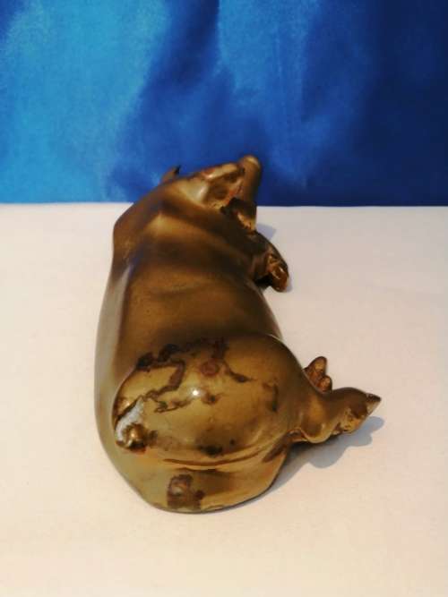 Vintage Large Brass Pig Ornament PIG Farming, Butcher, Charcuterie Interest  #