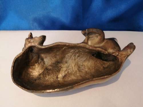 Vintage Large Brass Pig Ornament PIG Farming, Butcher, Charcuterie Interest  #