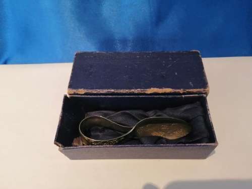 Sterling Silver Baby spoon  `This Little Piggy` Antique  #