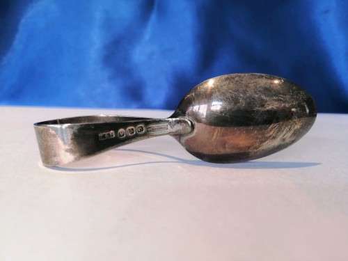 Sterling Silver Baby spoon  `This Little Piggy` Antique  #