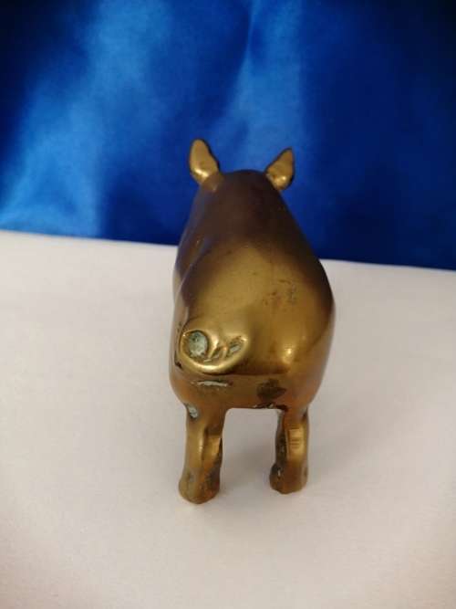 Vintage 1950`s brass pig  #