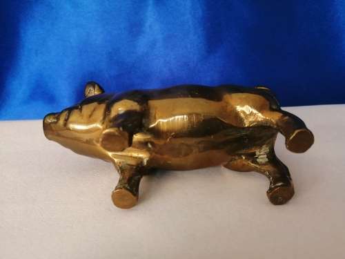 Vintage 1950`s brass pig  #