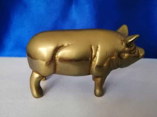Vintage 1950`s brass pig  #