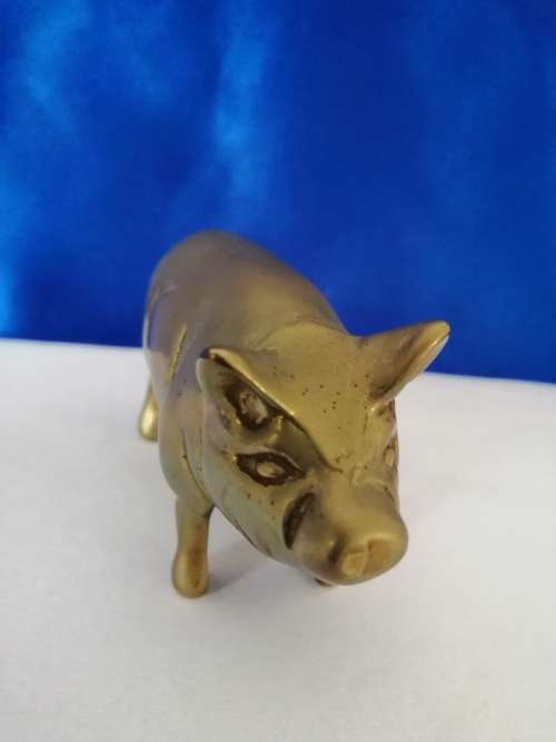 Vintage 1950`s brass pig  #