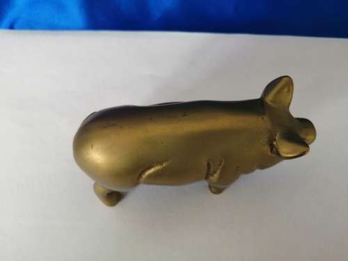 Vintage 1950`s brass pig  #