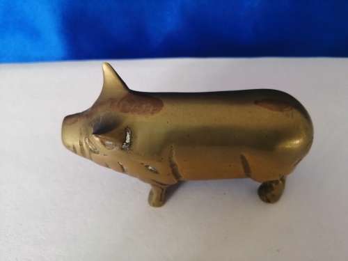 Vintage 1950`s brass pig  #