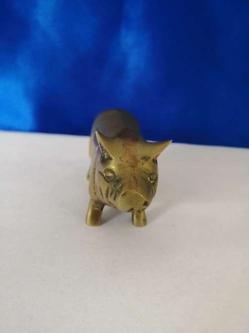 Vintage 1950`s brass pig  #