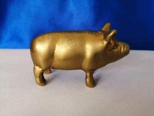 Vintage 1950`s brass pig  #