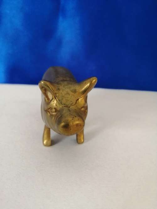 Vintage 1950`s brass pig  #