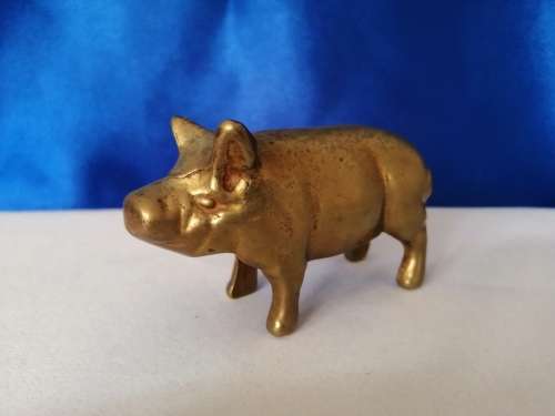 Vintage 1950`s brass pig  #