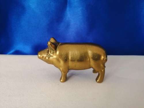 Vintage 1950`s brass pig  #