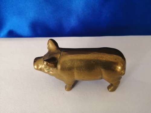 Vintage 1950`s brass pig  #