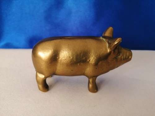 Vintage 1950`s brass pig  #