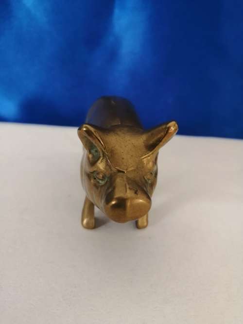 Vintage 1950`s brass pig  #