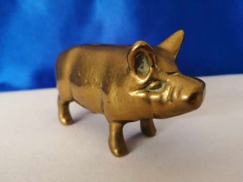 Vintage 1950`s brass pig  #