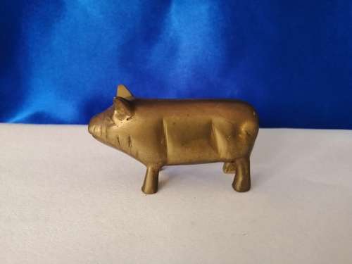Vintage 1950`s brass pig  #