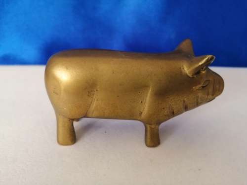 Vintage 1950`s brass pig  #