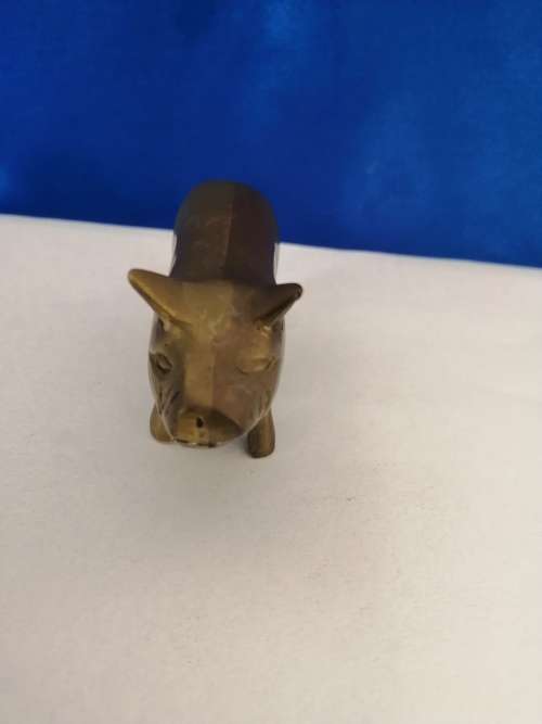 Vintage 1950`s brass pig  #