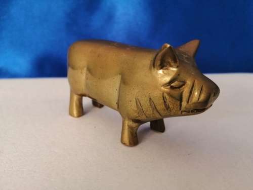 Vintage 1950`s brass pig  #