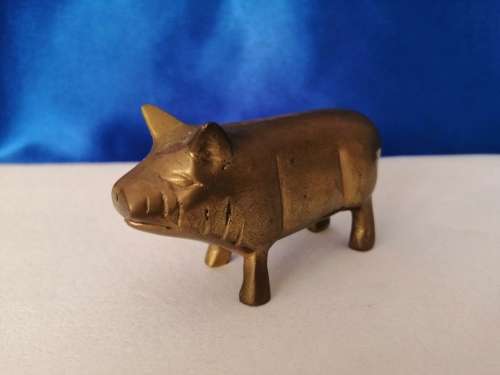 Vintage 1950`s brass pig  #