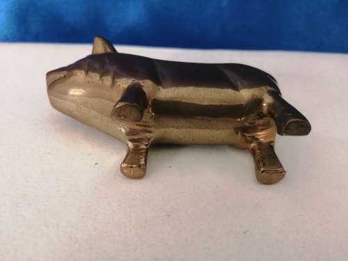 Vintage 1950`s brass pig  #