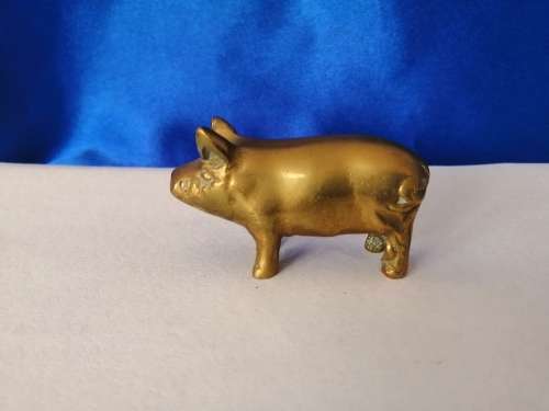 Vintage 1950`s brass pig  #