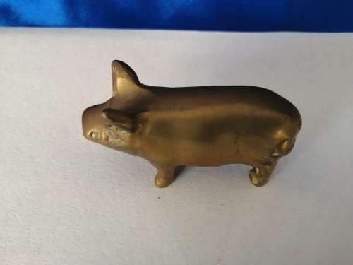 Vintage 1950`s brass pig  #