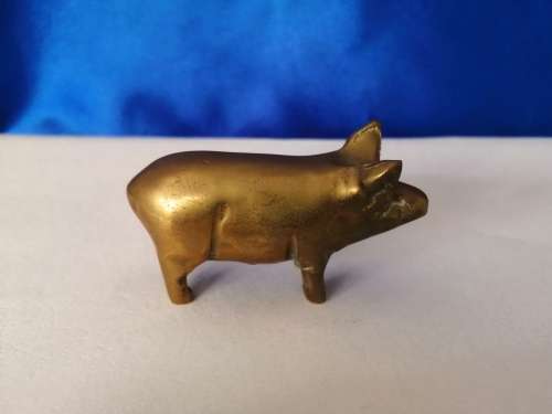 Vintage 1950`s brass pig  #