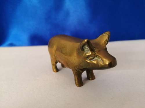 Vintage 1950`s brass pig  #