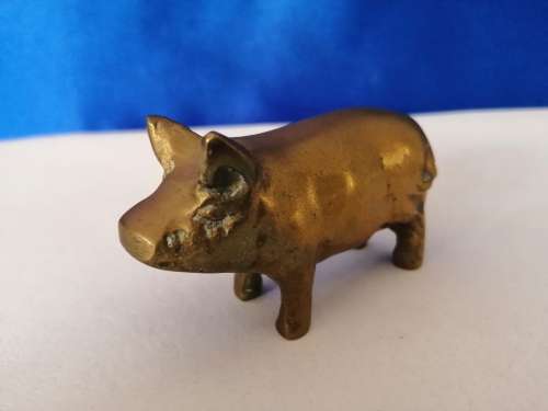 Vintage 1950`s brass pig  #