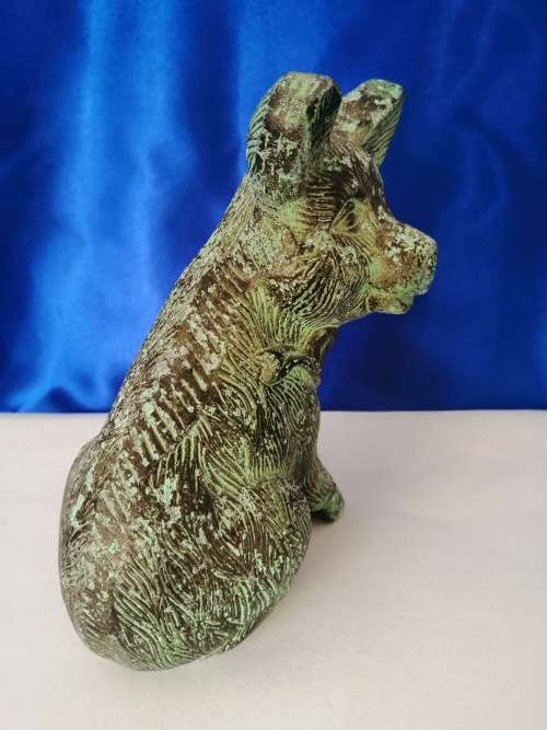 Vintage Brass Sitting Pig  #