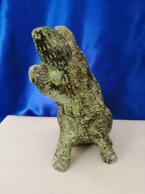 Vintage Brass Sitting Pig  #