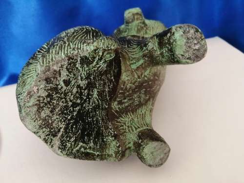 Vintage Brass Sitting Pig  #