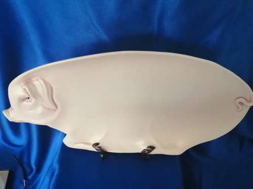 RARE Vintage Large ZETA BASSANO Italy Pottery PIG HOG Serving PLATTER TRAY Dish Plate #