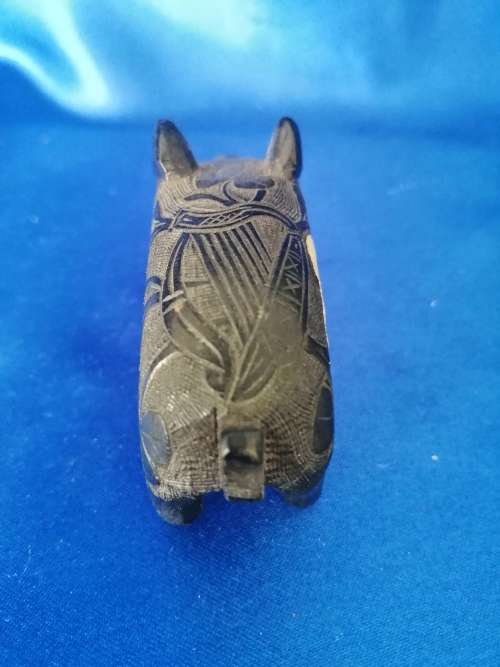 Irish Black Bog Oak Pig  #