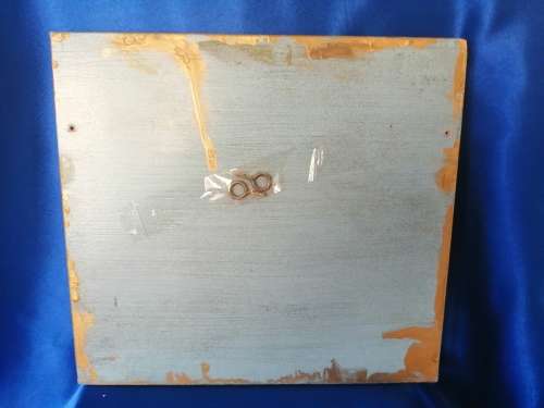 Vintage Painted Pig Picture on Wood  #