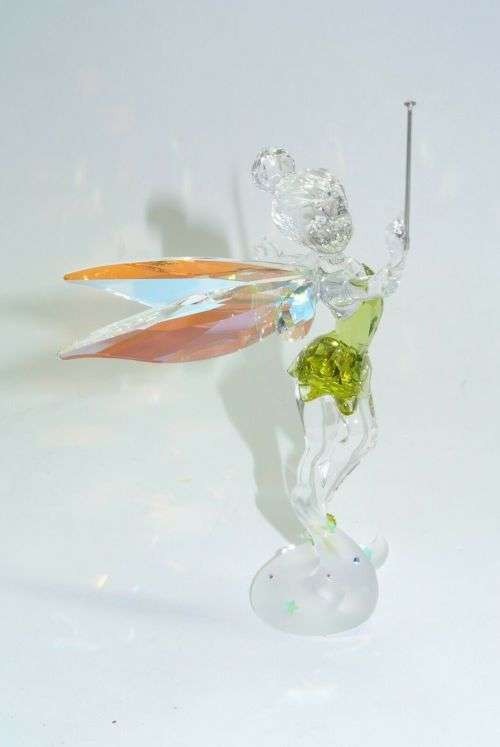 Swarovski Disney Fairy Tinker Bell Green Dress Blue Wings Peter Pan 1073747 #