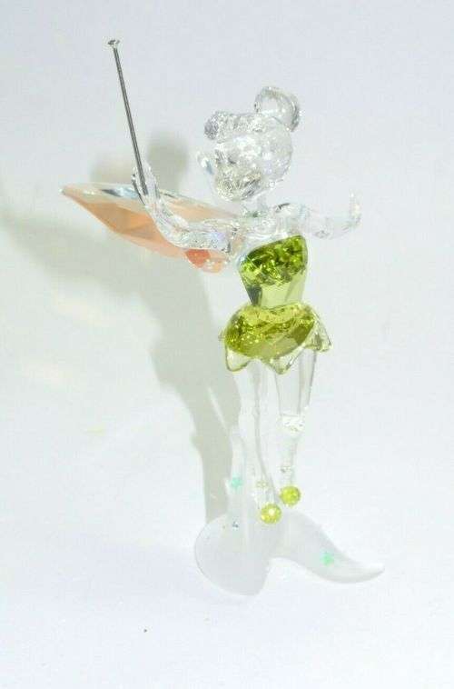 Swarovski Disney Fairy Tinker Bell Green Dress Blue Wings Peter Pan 1073747 #