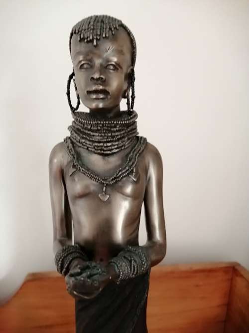 Large Soul Journeys Maasai Figure - Sisters Offering Tambika Limited Edition 576 of 9000