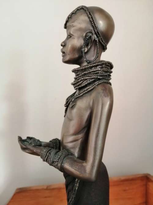 Large Soul Journeys Maasai Figure - Sisters Offering Tambika Limited Edition 576 of 9000