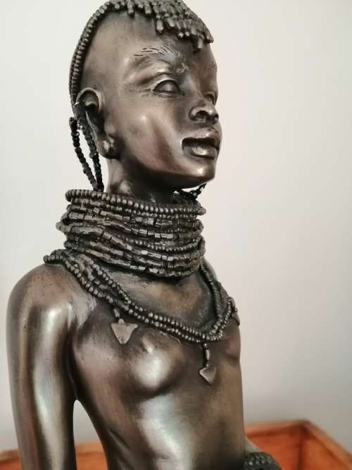 Large Soul Journeys Maasai Figure - Sisters Offering Tambika Limited Edition 576 of 9000