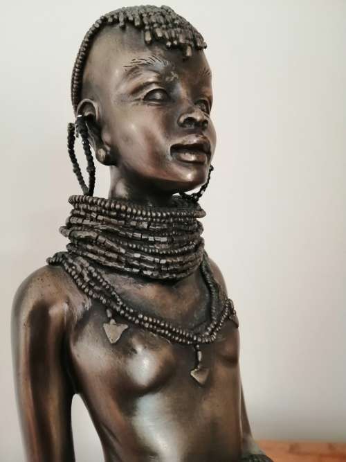 Large Soul Journeys Maasai Figure - Sisters Offering Tambika Limited Edition 576 of 9000