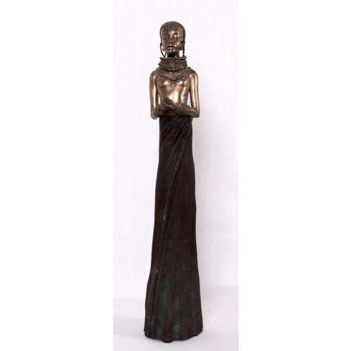 Large Soul Journeys Maasai Figure - Sisters Offering Tambika Limited Edition 576 of 9000