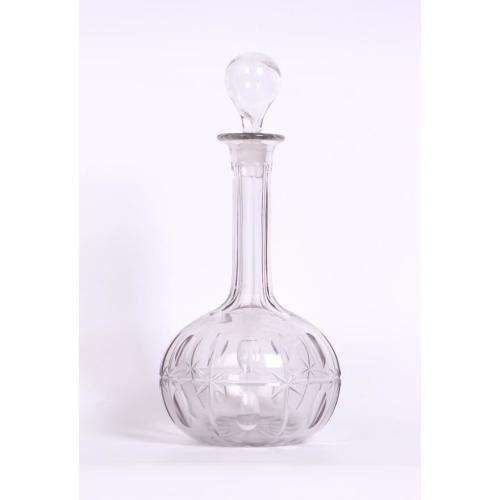 VICTORIAN CUT-GLASS DECANTER AND STOPPER